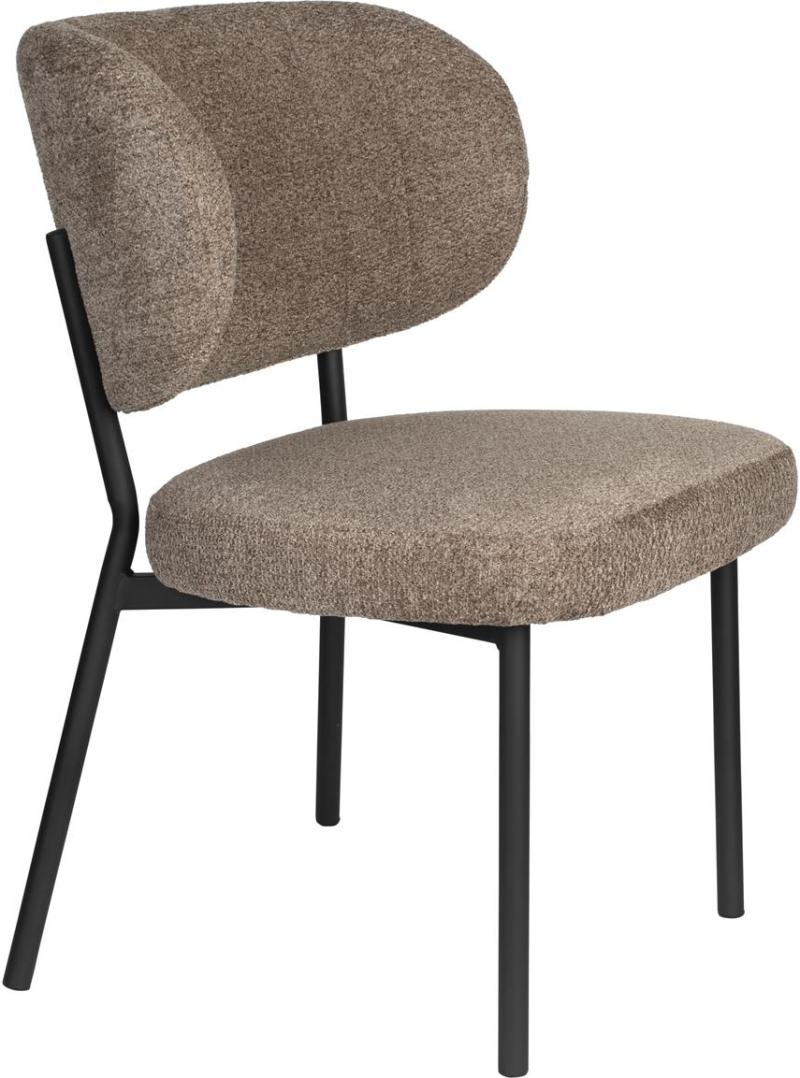 Spisebordsstol Studio White Sanne Brungrå Krydsfiner Stål Polstret Polyester Samlet H82xb56xd64