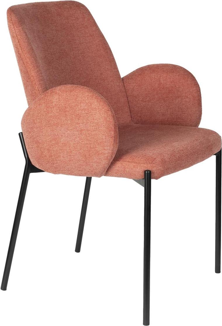 Spisebordsstol Studio White Tjarda Spisestuestol Polstret Jernstel Rødlig Brun H85xb57xl60