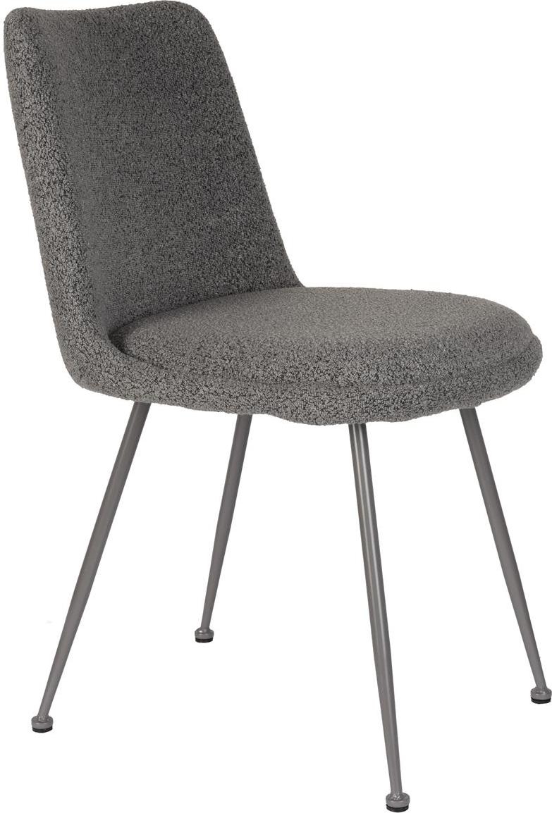 Spisebordsstol Fijs Mørkegrå Bouclé - Elegant Design
