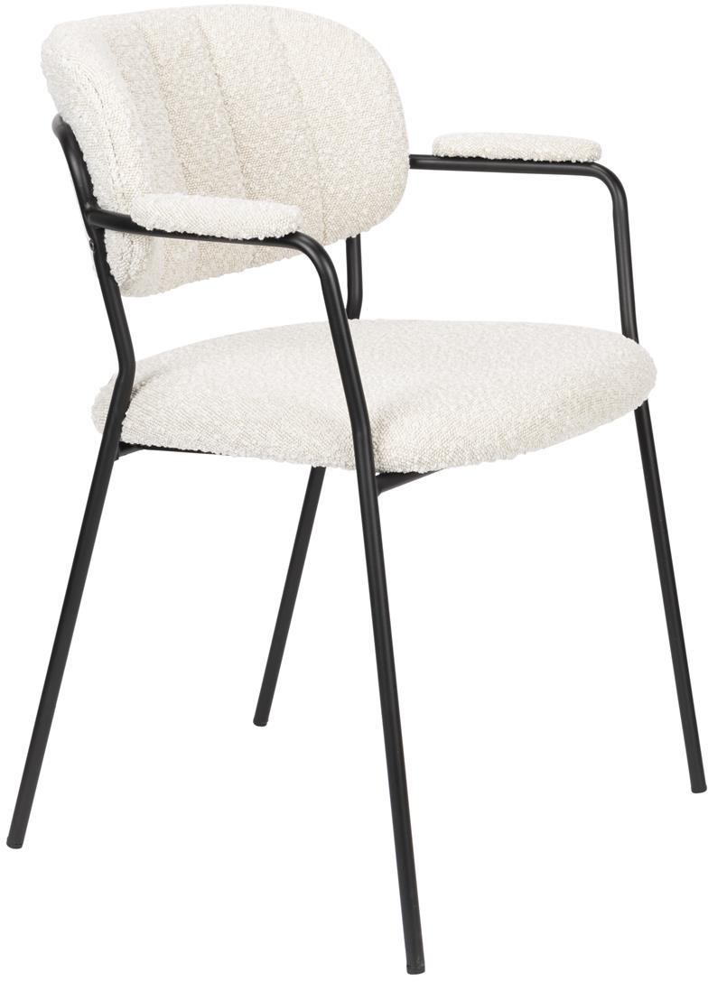 Moderne spisebordsstol med armlæn - Studio White Jolien