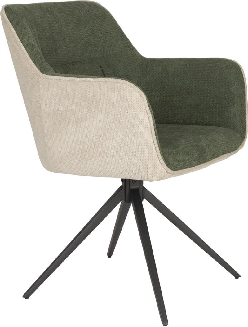 Moderne spisebordsstol med armlæn i lysgrå beige