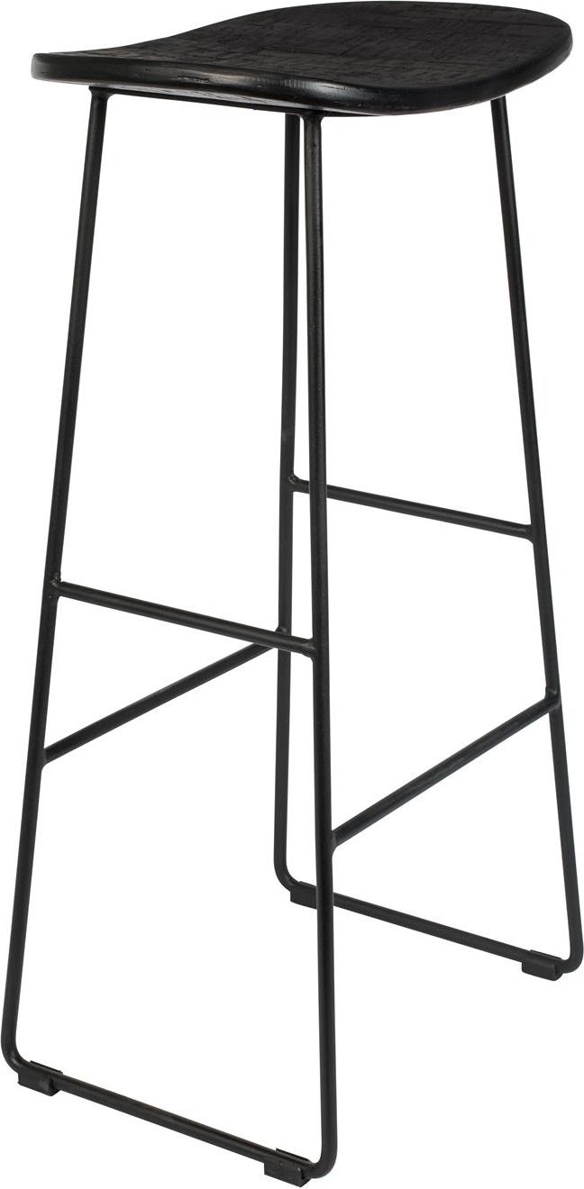 Elegant barstol Tangle i antracit og teak fra Studio White