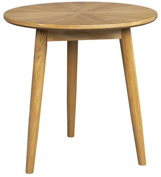 Sidebord Fabio i Mørk Sand - Elegant Design Ø50 H50