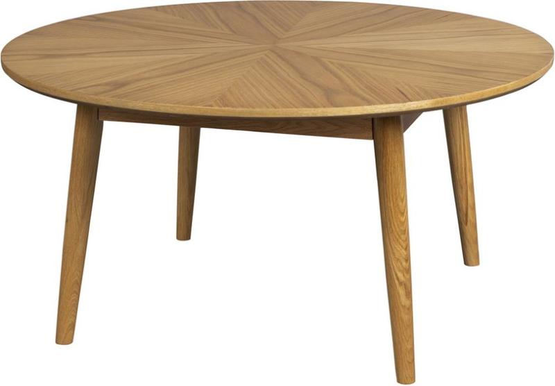 Sofabord Studio White Fabio ø80 H40   Nougat Egetræsfiner Rundt Loungebord