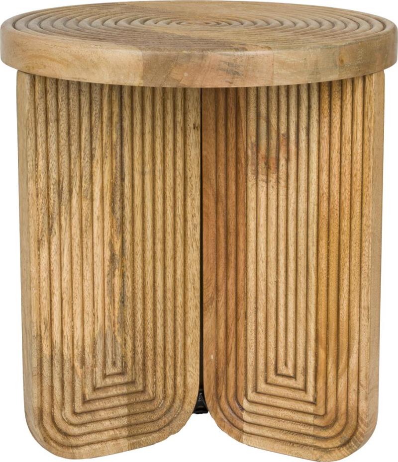 Sidebord Maeze i Mørk Sand - Solidt Mangotræ D40 H45