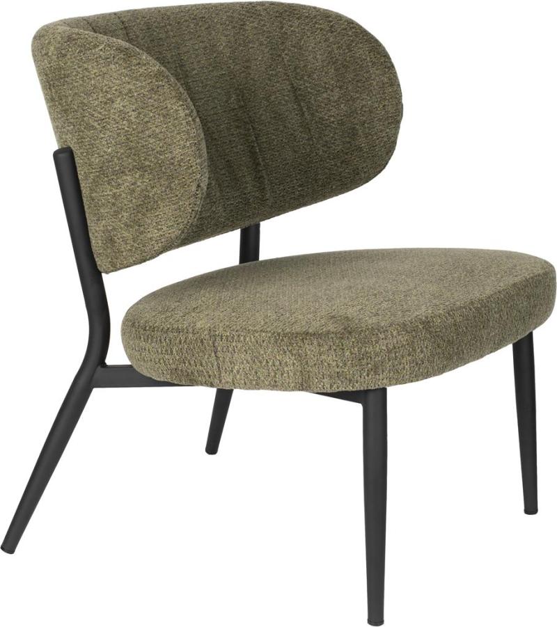 Loungestol Studio White Sanne   Gråbrun Polyesterstof  Stålramme  H76xb62xl72