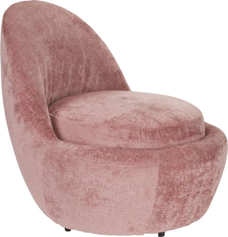 Loungestol Studio White Nash i Støvet Rosa - Elegant Komfort