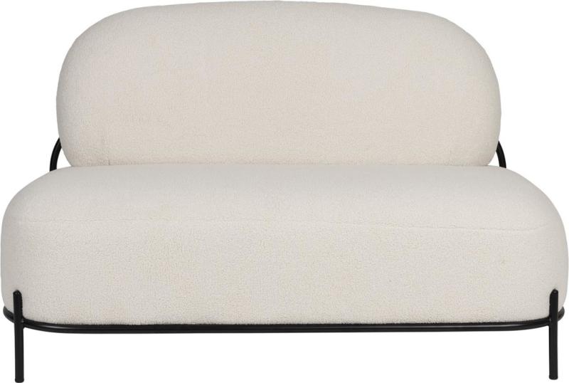 Loungesofa Studio White Polly Kompakt B125 Lysgrå Stof Med Koldskumspolstring