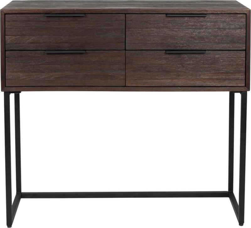 Skænk i askegrå teak med jernben - Elegance til hjemmet