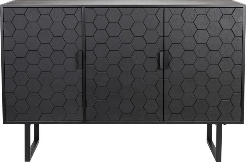Elegant Askegrå Skænk med Hexagon-design fra Studio White