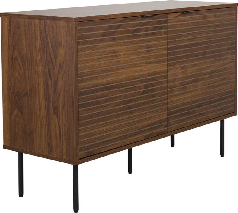 Elegant Skænk med Striber i Kaffefarve - Studio White