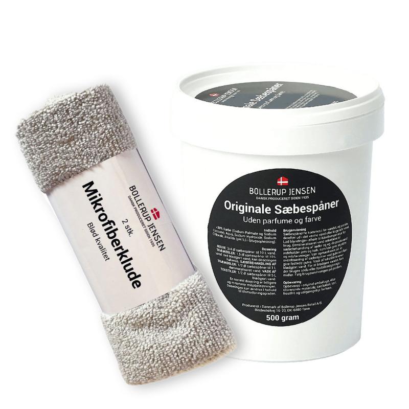Sæbespåner 500g med Mikrofiberklude - Rengøringstilbud!