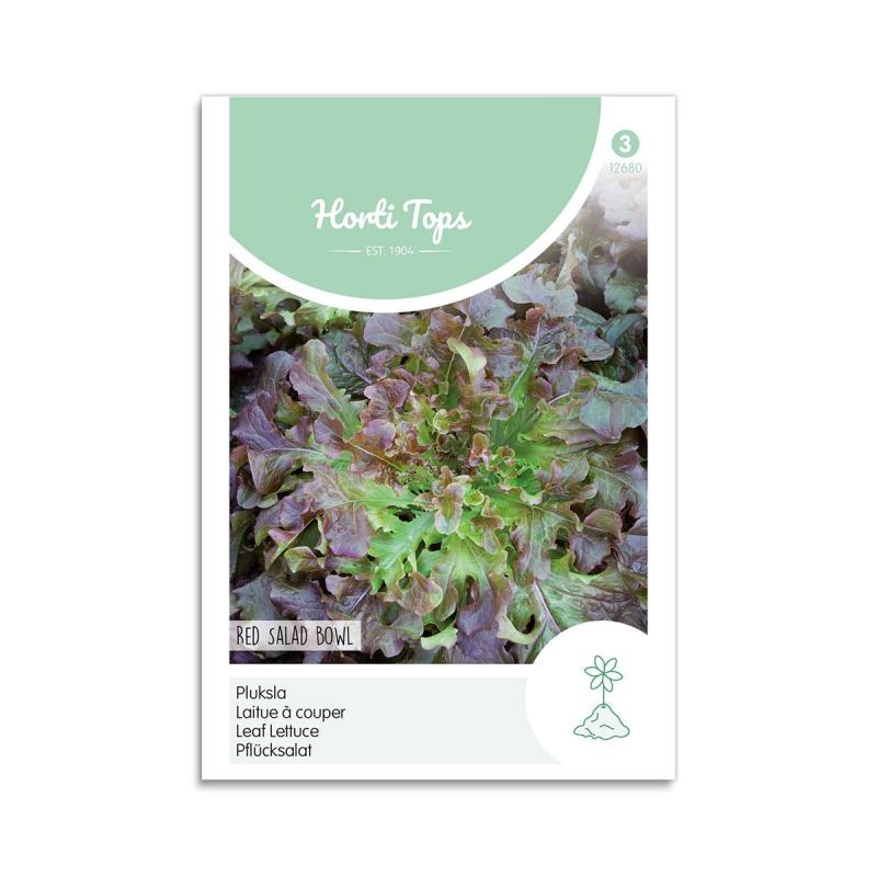 Røde Salatfrø - Red Salad Bowl fra Horti Tops