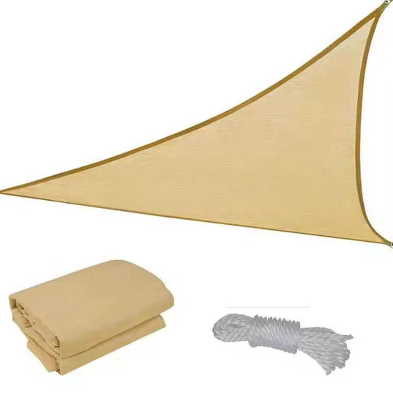 Solsejl Trekantet Beige Meter