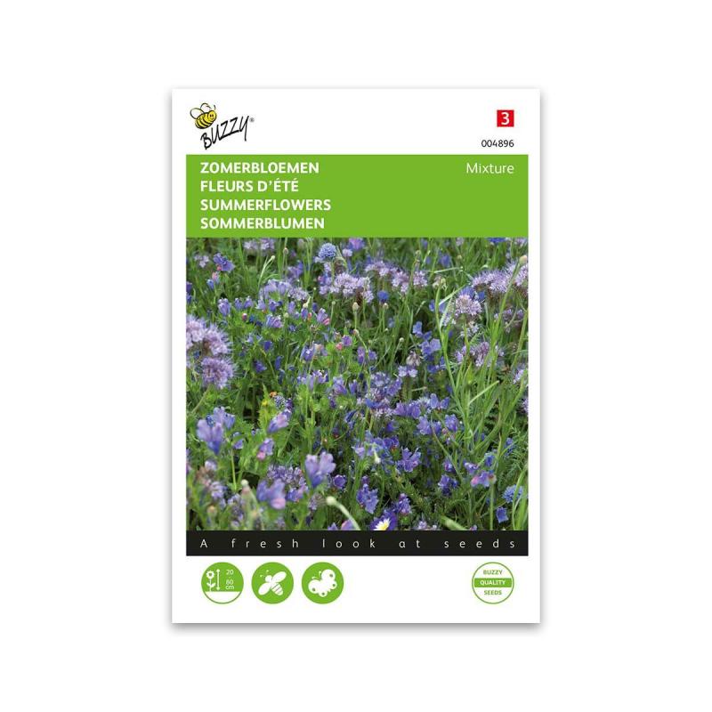 Sommerblomster Frø  Blå Mix