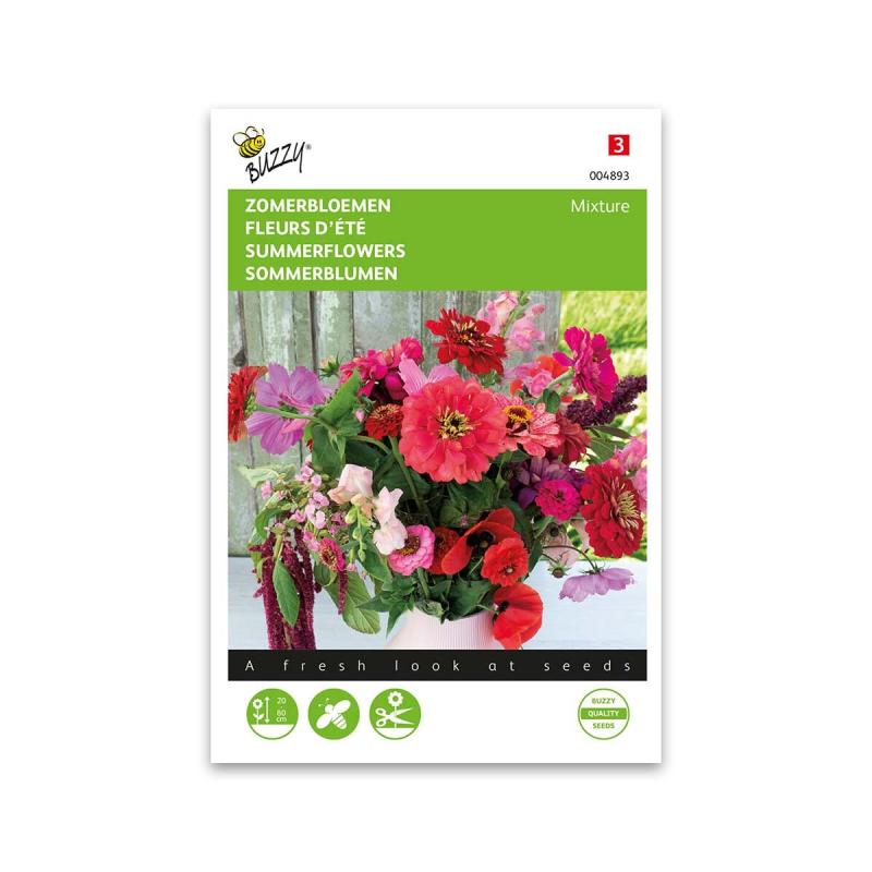 Sommerblomster Frø  Pink   Rød Mix