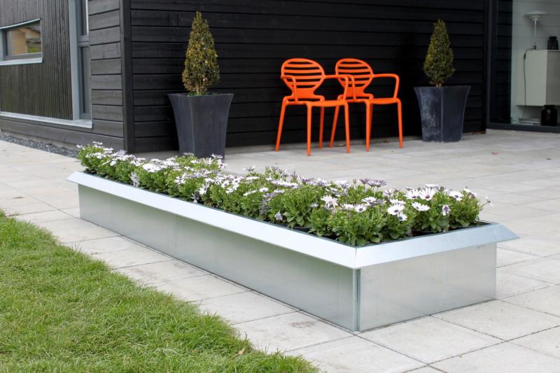 Store Aflange Højbede Med Sneglehegn 120x240cm 50cm Høj Stablet Galvaniseret Uden Hjørnebeskytter   Samlemuffer