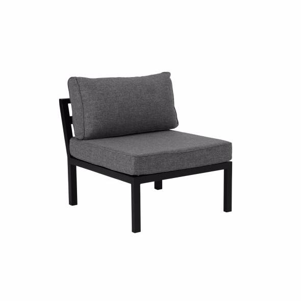 Weldon Centermodul Sort Loungemøbler Brafab Enggården Havemøbler