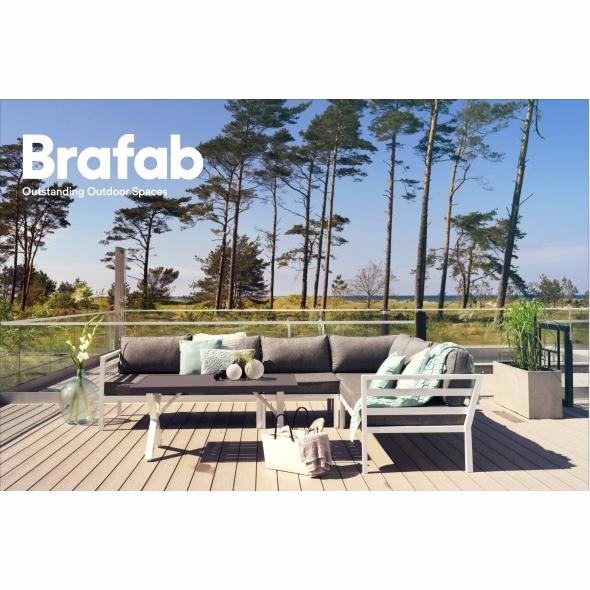 Weldon Hjørnesofa Hvid Grå Loungemøbler Brafab Enggården Havemøbler
