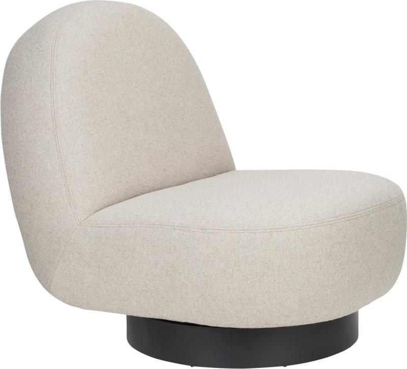 Elegant Loungestol Zuiver Eden i Lysgrå Polyester