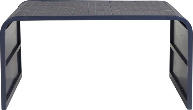 Sofabord Zuiver Tiles Flisebelagt Jern Rektangulært Loungebord Mørkegrå Blå 47x80x40