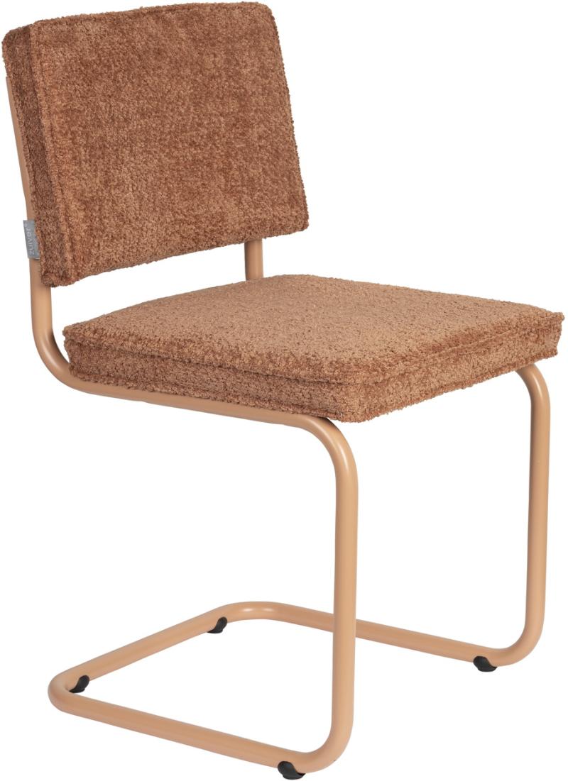 Elegant Zuiver Ridge Spisebordsstol i Nougat Farve