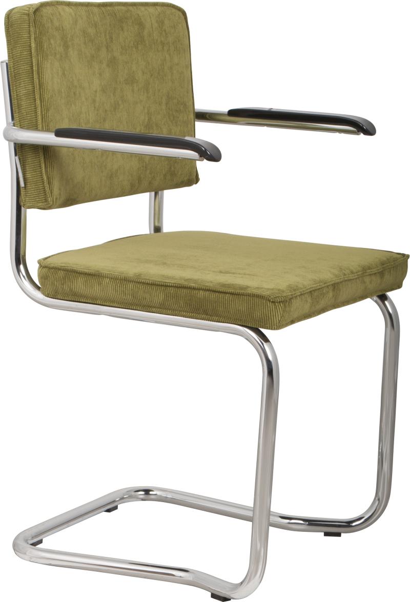 Elegant Zuiver Ridge Spisebordsstol med Armlæn - Taupe