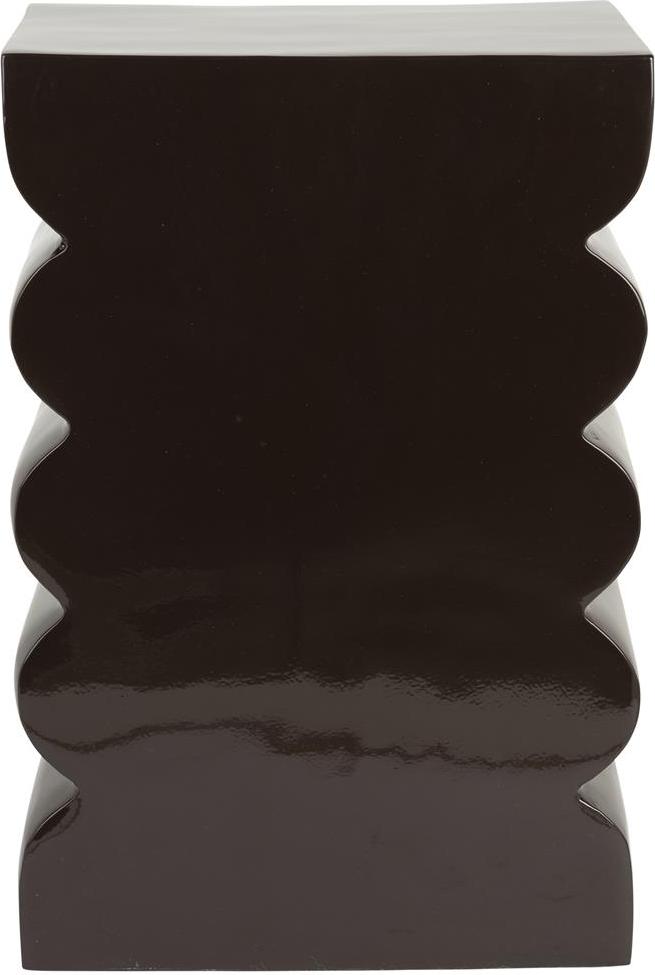 Skammel Zuiver Curves Antracit Aluminium H45 Stabelbar Taburet