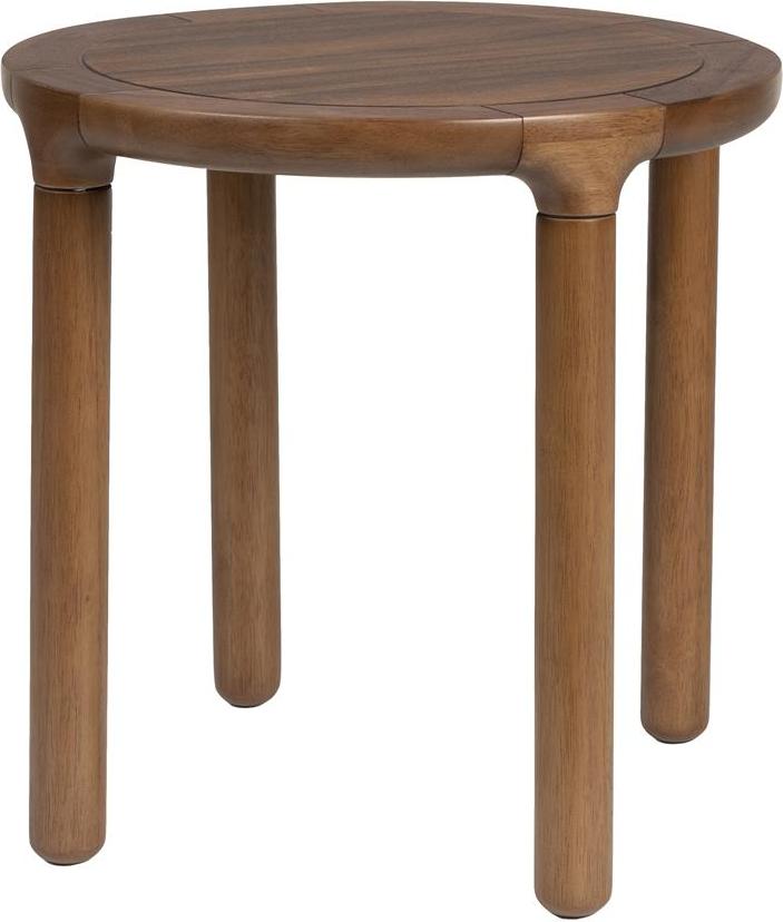 Elegant Storm Sidebord i Mudderbrun Eg - Ø45 cm H45 cm
