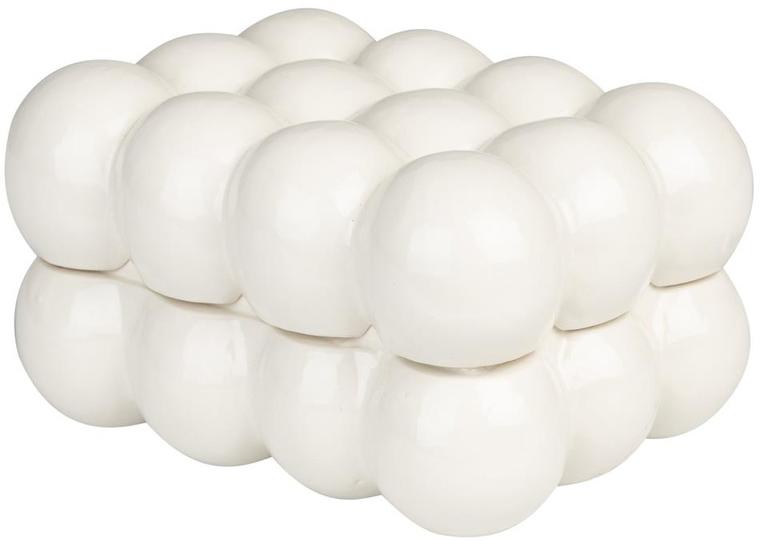 Opbevaringsboks Zuiver Bubbles i Offwhite Aluminium