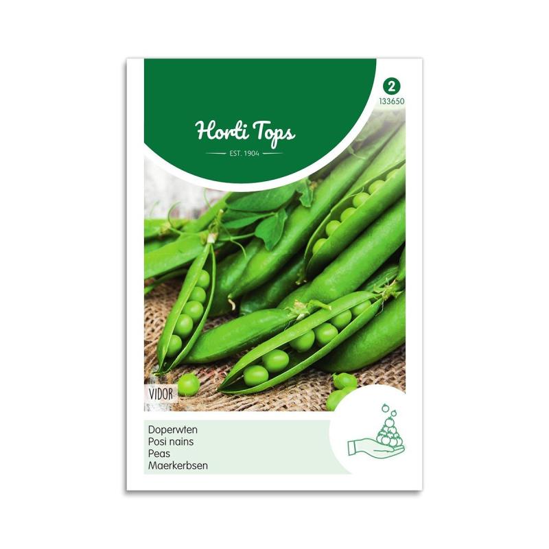 Ærtefrø "Vidor" fra Horti Tops - Sød og tidlig sort