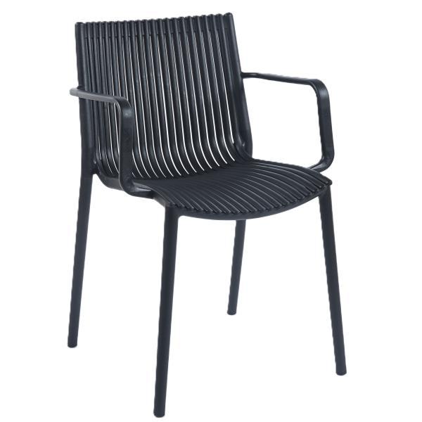 Homeville Ava Havestol i Sort - Elegant Design til Haven