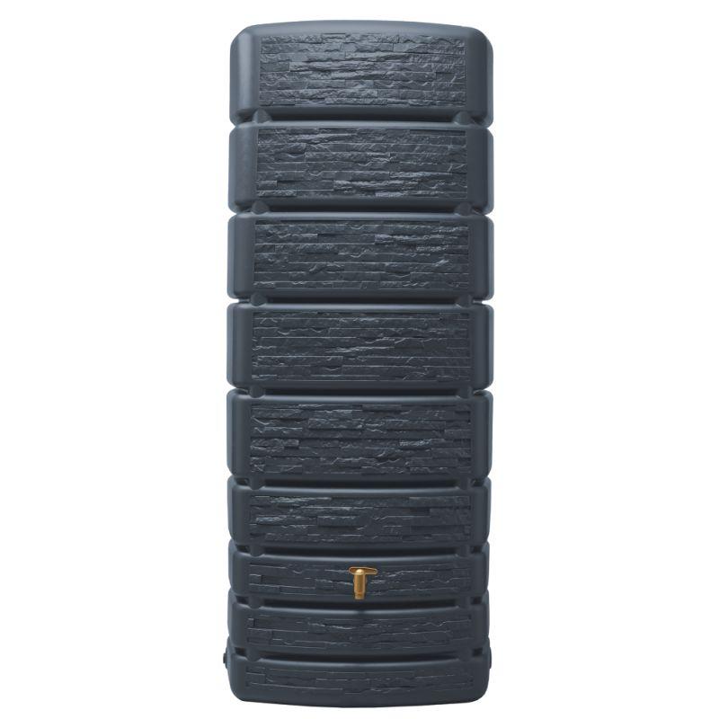 Garantia Slim Stone Regnvandsbeh  500l Grå Granit Med Plasthane