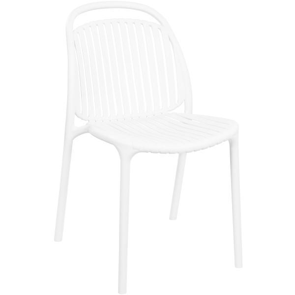 Homeville Harper Hvid Havestol - Elegant og Stabelbar