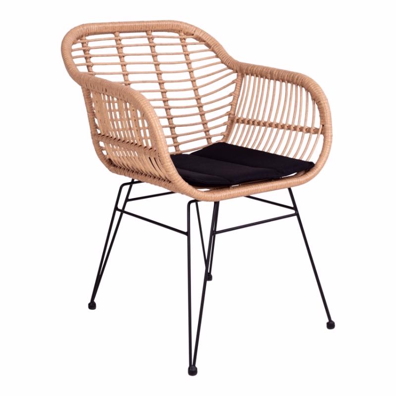 Nordstjerne Fletstol   Naturfarvet Polyrattan    Hynde