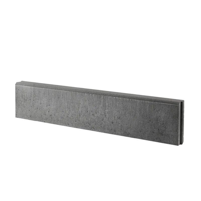 Ibf Kantningssten 20x6x100cm Rund Overkant Sort Antracit