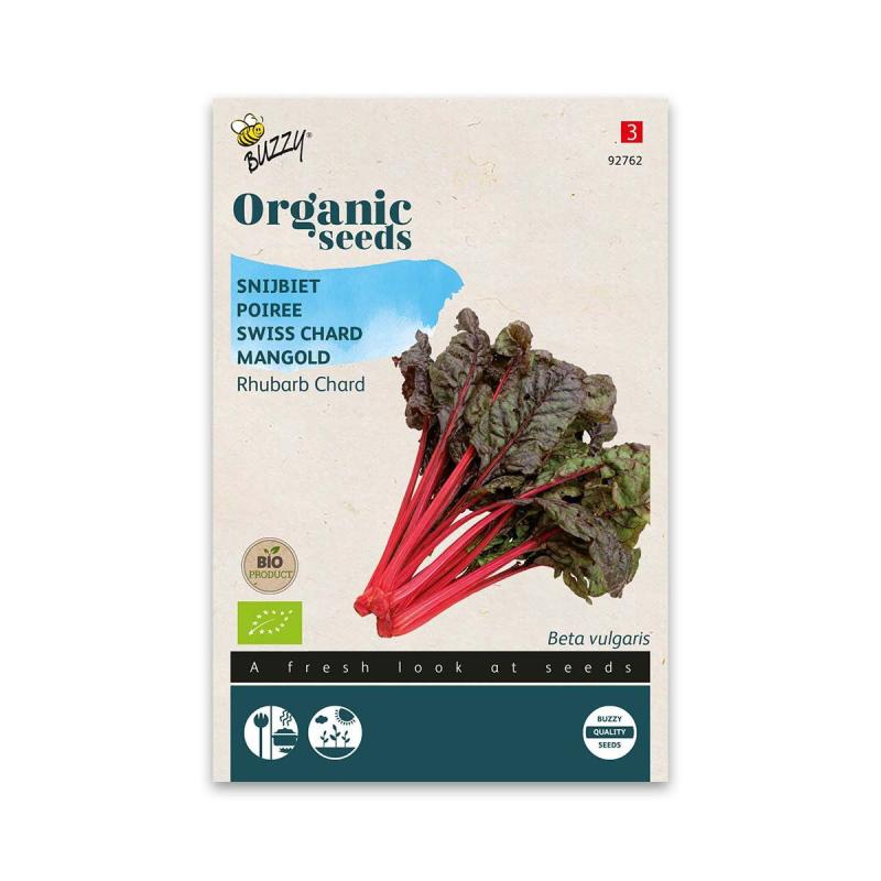 Økologiske Bladbede Frø "Rhubarb Chard" - Nedsat Pris!