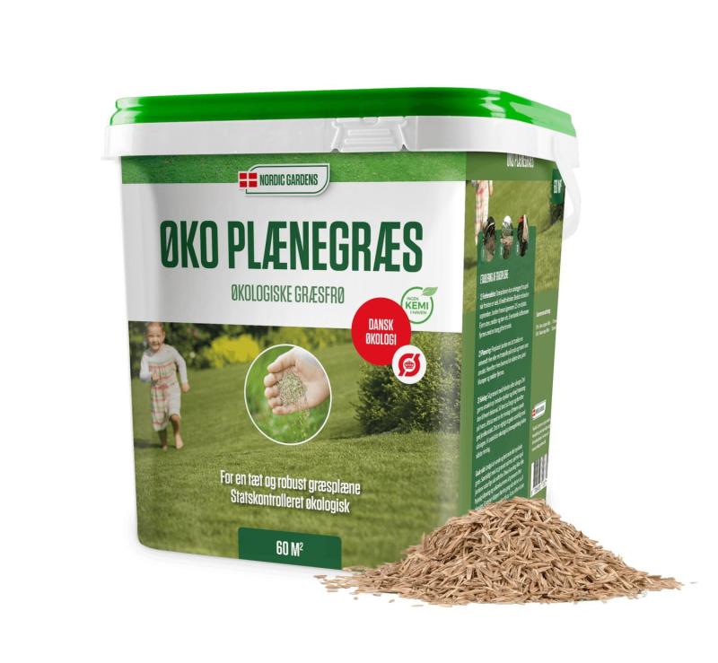 økologisk Plænegræs Græsfrø 60 M2