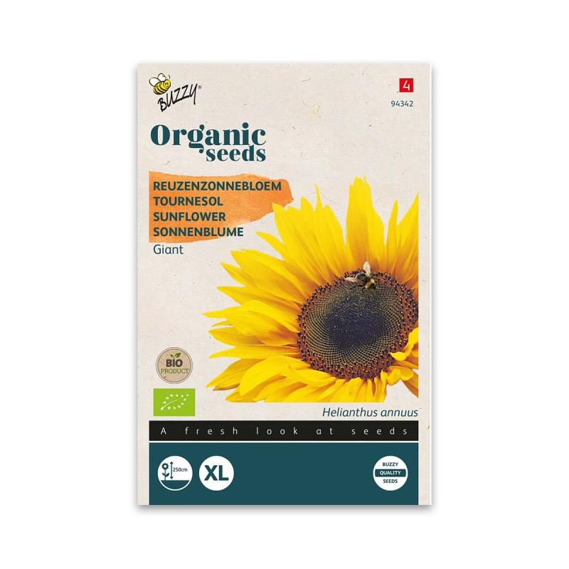 Økologiske Solsikkefrø Giant - Glæd dig til en farverig have!