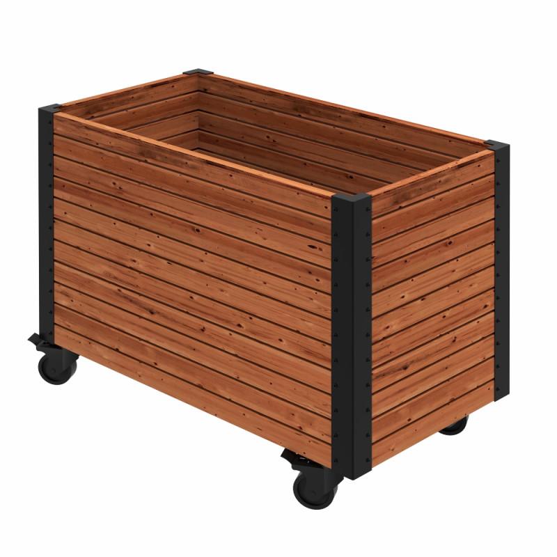 Plus Cubic Living Plantekasse   Hjul Thermowoodâ  87ã 47ã 65     18354-