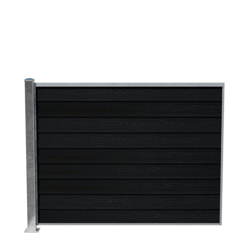 Wimex Fag Glyngøre Royal T140  -profil Wpc Sort Galv  Stolpe   Fod 1400   1893