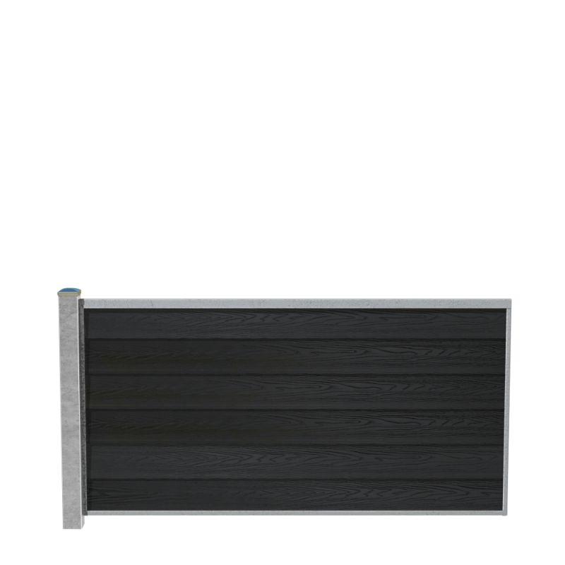 Wimex Fag Glyngøre Royal T90  -profil Wpc Sort Galv  Stolpe 900   1893