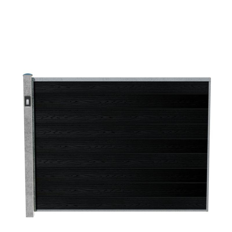 Wimex Fag Glyngøre Superb T140  -profil Wpc Sort Galv  Stolpe    Lys
