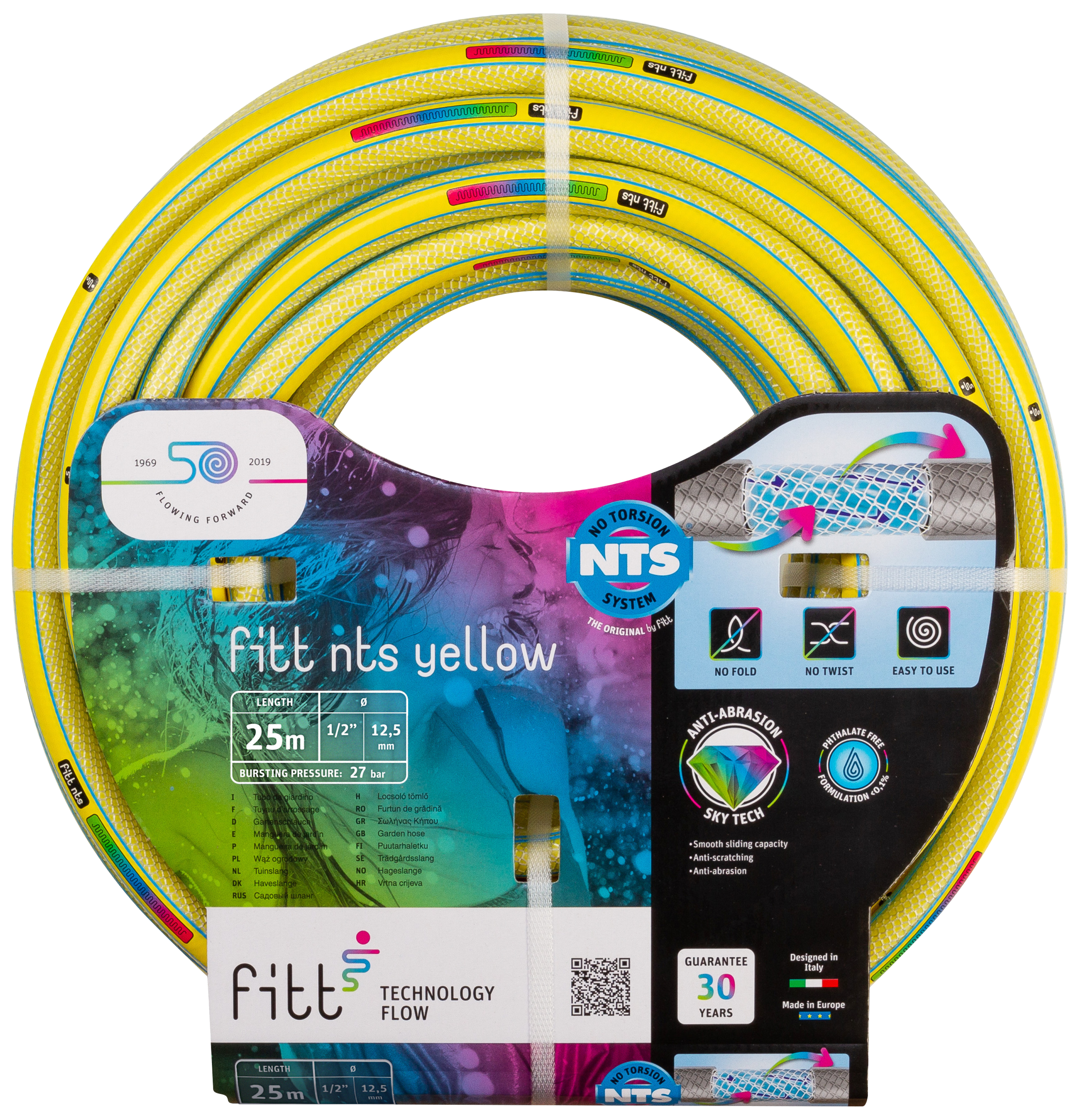 Fitt Nts Yellow Vandslange 9bar Quot 25mtr