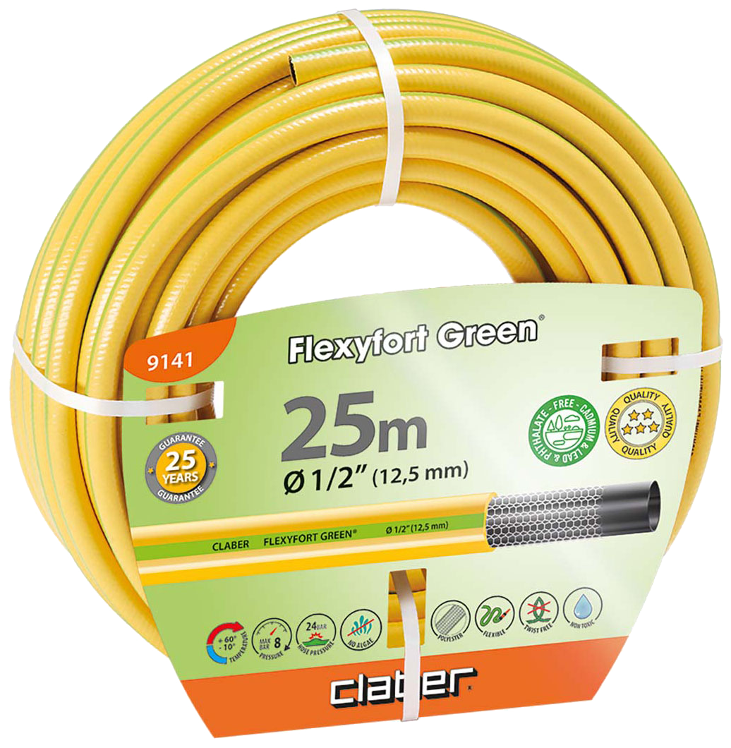 Claber Flexyfort Green Vandslange Gul     Quot  25mtr