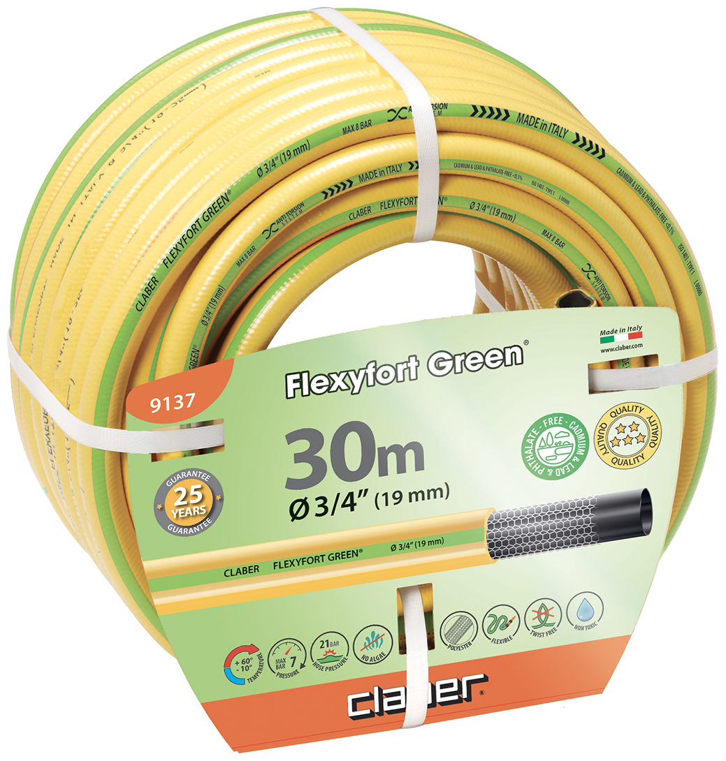 Claber Flexyfort Green Vandslange Gul     Quot  30mtr