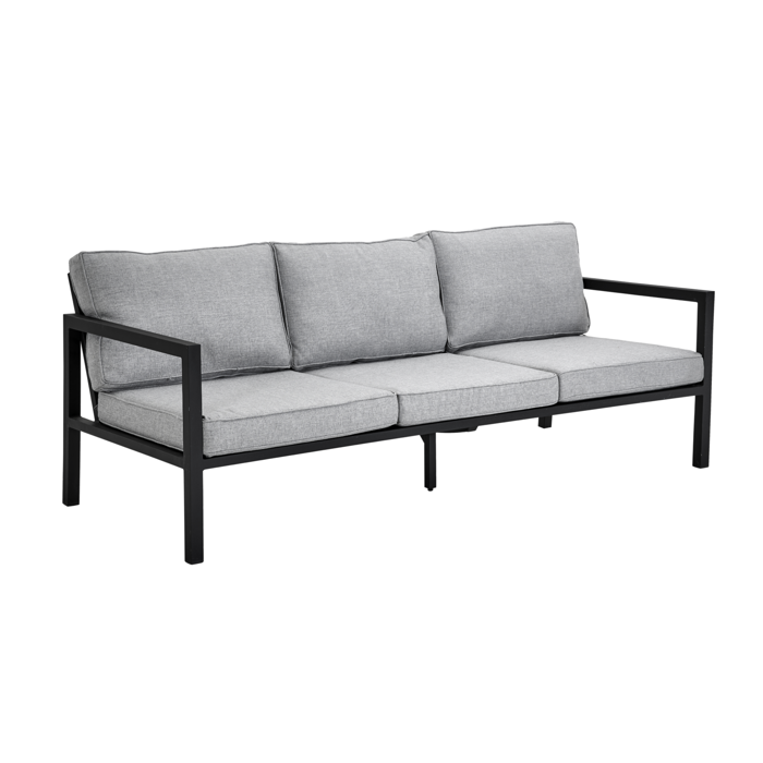Belfort  -pers  Sofa Sort Lav Ryg Loungemøbler Brafab Enggården Havemøbler