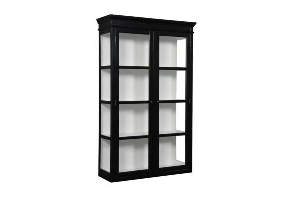 Birkholm Væghængt Vitrineskab 170x100x38 Sort Hvid