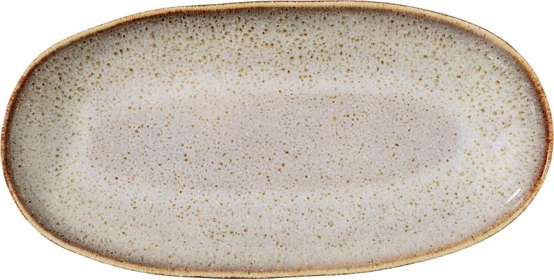 Serveringsfad Oval Bloomingville Sandrine Gråt Stentøj 23 5ã 12