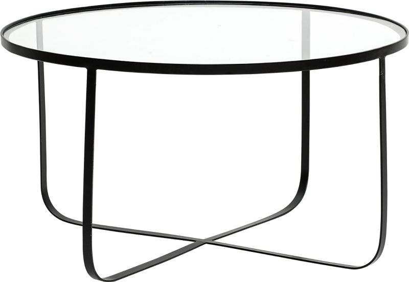 Sofabord Bloomingville Nordic Jern Glas Sort ø80ã 43